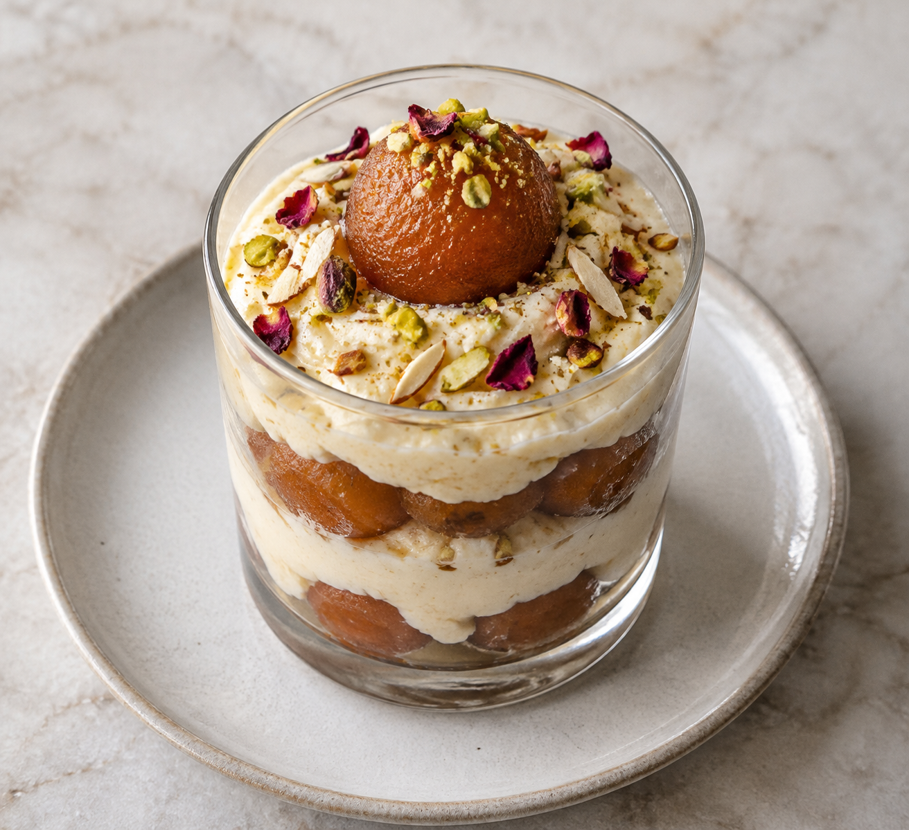 Gulab Jamun Rabri Parfait